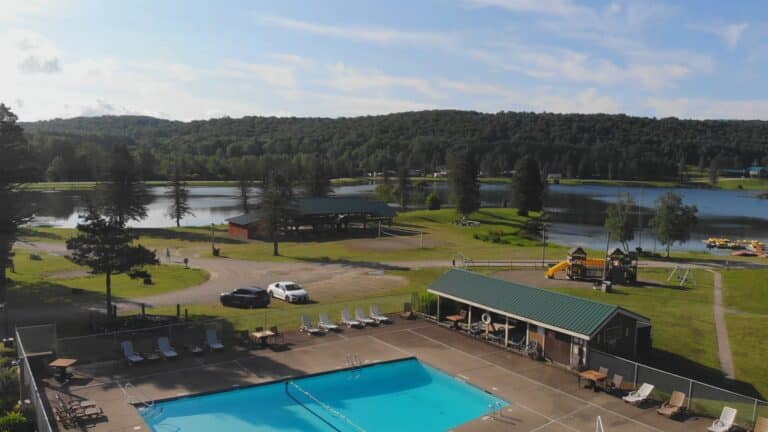 Amr Drone Amenities Pool Outdoor Pavilion Lake.mp4