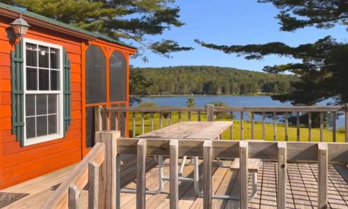 Amr Terrestrial Cabin Rainbow Lake Picnic Table